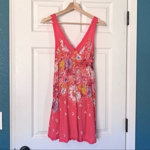Free People Floral Pink Summer Dress XS